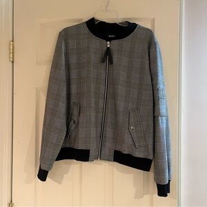 Women’s DKNY Black/Grey Blend Zip Up Jacket Size Large